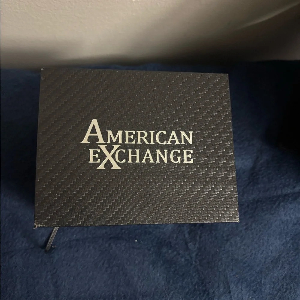American Exchange Men's Brown Chronograph Watch & 3-pc Stackable Bracelet Set